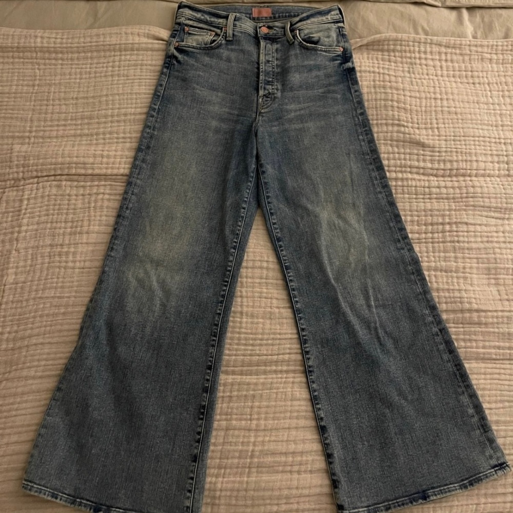 MOTHER Tomcat Roller Ankle Flare Wide Leg Jeans